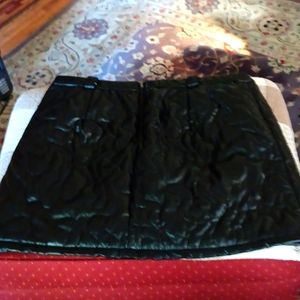 ❤️Plus Size Faux Leather Quilted Skirt